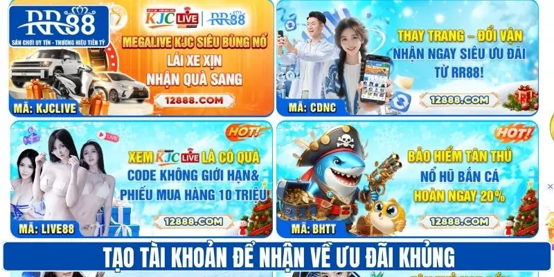 Đăng ký RR88 để nhận về nhiều ưu đãi khủng